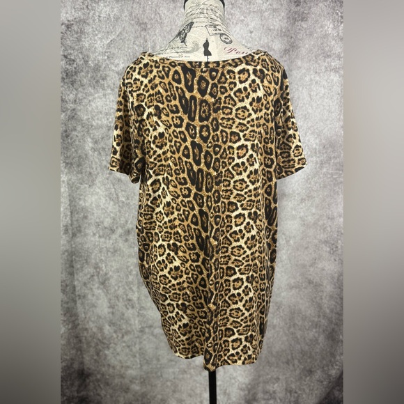 Crazy Train Chic Leopard Print Side Tie Knot Women's Top Size M - Picture 5 of 10